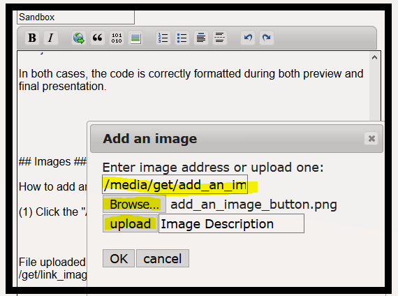 add an image dialog